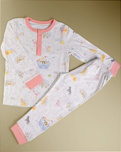 Pijama Blusa e Calça ML - Safari Menina