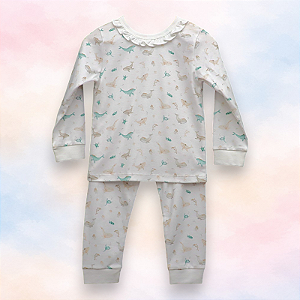 Pijama Blusa e Calça ML - Baleias Menina