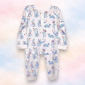 Pijama Blusa e Calça ML Menino - Festa dos Animais