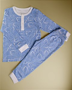 Pijama Blusa e Calça ML Menino - Ondas