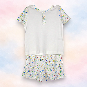 Pijama Blusa e Shorts MC - Granulado Colorido Menino