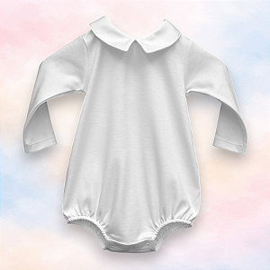 Body Com Gola Menino ML - Branco Liso