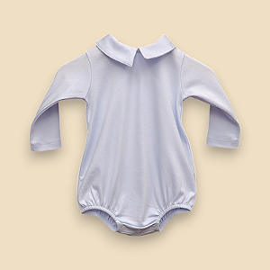 Body Com Gola ML - Celeste Liso