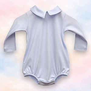 Body Com Gola ML - Celeste Liso