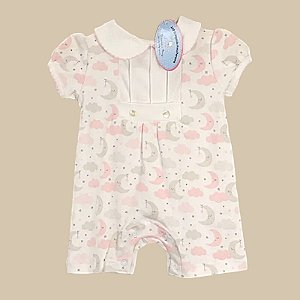 Macaquinho Botão Menina - Lua Rosa