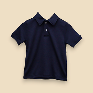 Camisa Polo MC - Azul Marinho Liso