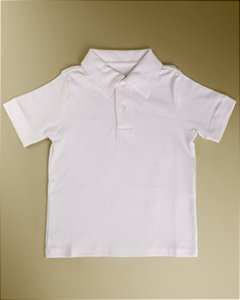 Camisa Polo MC - Branco Liso