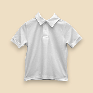 Camisa Polo MC - Branco Liso