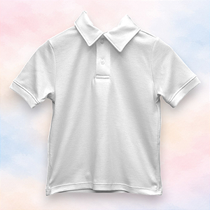 Camisa Polo MC - Branco Liso