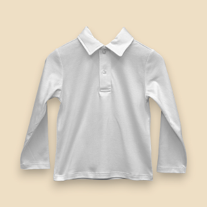 Camisa Polo ML - Branco Liso