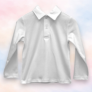Camisa Polo ML - Branco Liso