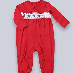 Macacão Smock Soldado Vermelho - Vermelho Liso