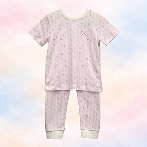 Pijama Blusa e Calça MC - Lua Rosa Minguante