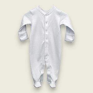 Macacão Broche Picueta - Branco Liso