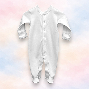 Macacão Broche Picueta - Branco Liso