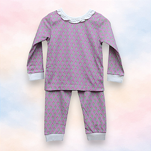 Pijama Blusa e Calça ML Menina - Cacto Rosa
