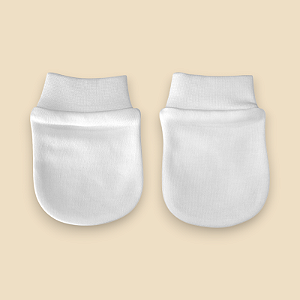 Luva bebê - Branco Liso