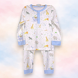 Pijama Blusa e Calça ML - Safari Menino