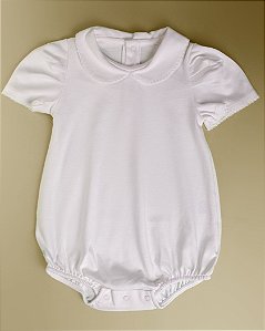 Body Menina MC - Branco Liso