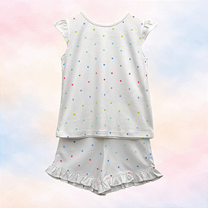 Pijama Camiseta e Shorts MC - Poá