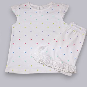 Pijama Camiseta e Shorts MC - Poá