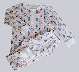 Pijama Blusa e Calça ML - Menininho de Costas