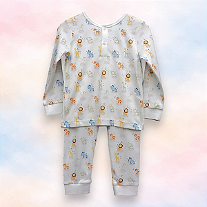 Pijama Blusa e Calça ML - Rinoceronte Azul Menino