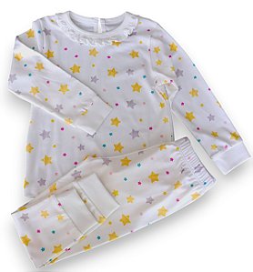 Pijama Blusa e Calça ML - Estrelinhas Menina