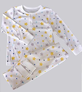 Pijama Blusa e Calça ML - Estrelinhas Menino