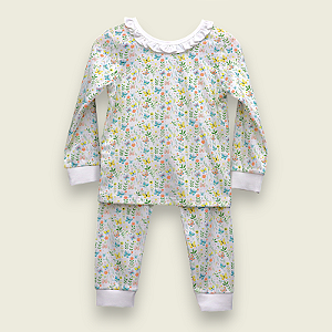 Pijama Blusa e Calça ML - Borboleta Florida