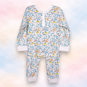 Pijama Blusa e Calça ML - Dino