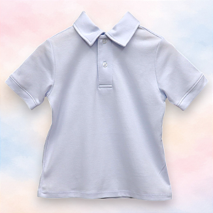 Camisa Polo MC - Celeste Liso