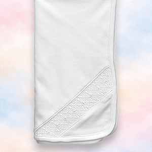 Manta Smock Bordado Branco - Branco Liso