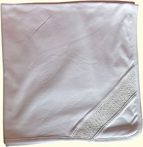 Manta Smock Bordado Branco Menino