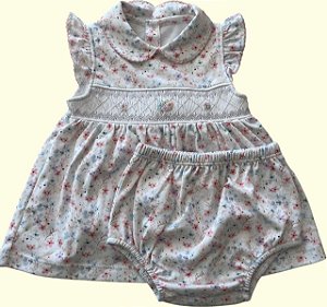 Vestido Smock Buquê - Flores Coloridas