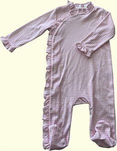 Macacão Viés Xadrez Rosa