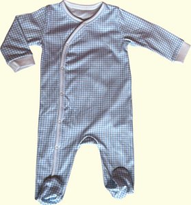 Macacão Viés Xadrez Azul