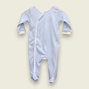 Macacão Viés Xadrez Azul