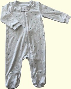 Macacão Zíper Duplo - Letras Coloridas