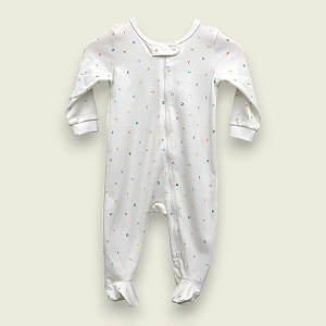 Macacão Zíper Duplo - Letras Coloridas