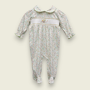 Macacão Smock Regador - Galhos Coloridos