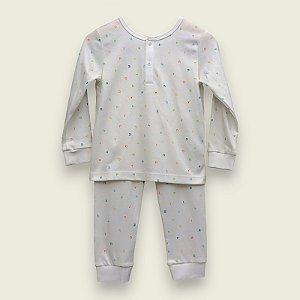 Pijama Blusa e Calça ML - Letras Coloridas Menino