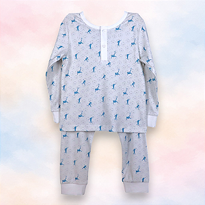 Pijama Blusa e Calça ML - Futebol cinza