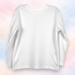 Camiseta Gola Careca ML - Branco Liso
