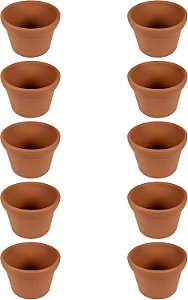 NWBR, Kit com 10 Vasos de Cerâmica Mod. Violeta Baixa