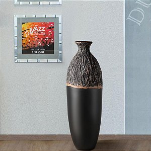 Vasos para Plantas, Vasos Decorative para Sala feito de resina, 58CM Vaso de Planta Grande Adequado para Decoracao para Casa, Arranjos de Vasos Decorativos - Preto Grande