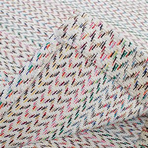 Tapete Para Sala e Quarto Grande -  Geométrico Decoração em Tear Artesanal Rústico Bege/Cru/Branco
