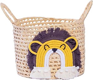 Cesto Organizador Brinquedos, Roupas, Mantas Sáfari Em Palha Natural