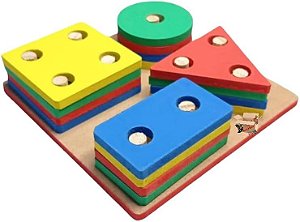 Brinquedo Pedagógico Educativo Em Madeira Prancha De Seleção De Encaixe