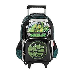 Mochila de Rodinhas Hulk Verde IC41662A Luxcel